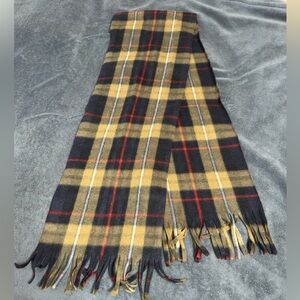 Plaid Fringe Scarf